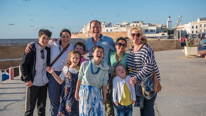 A group of families in Morocco