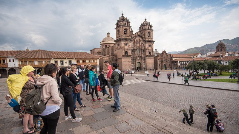 Travellers in Cusco, Peru