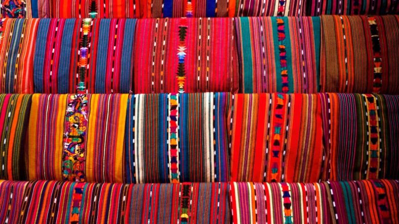 Colourful Guatemalan fabric