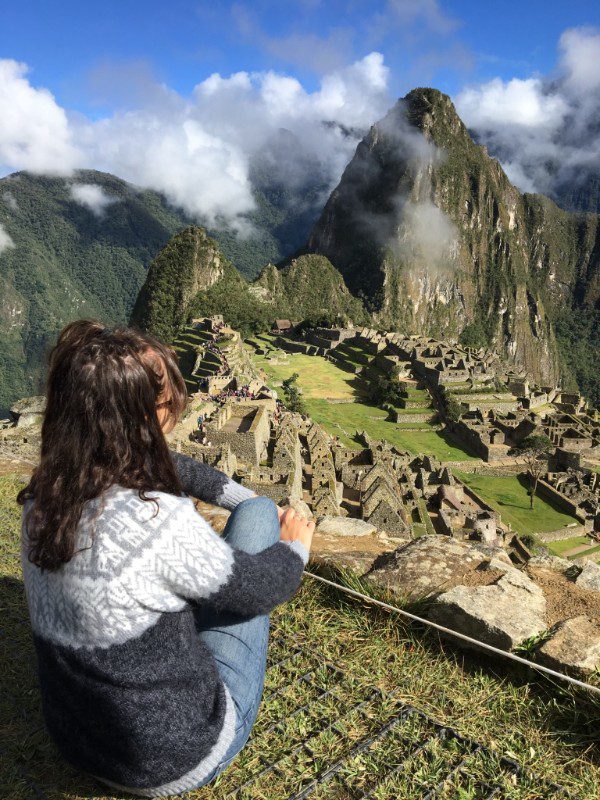 Looking over Machu Picchu