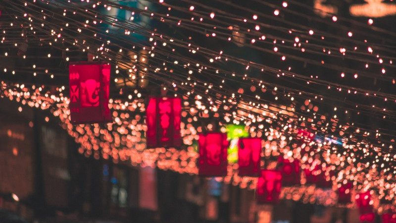Lanterns and lights during Diwali