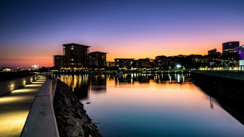 Darwin harbour at sunset