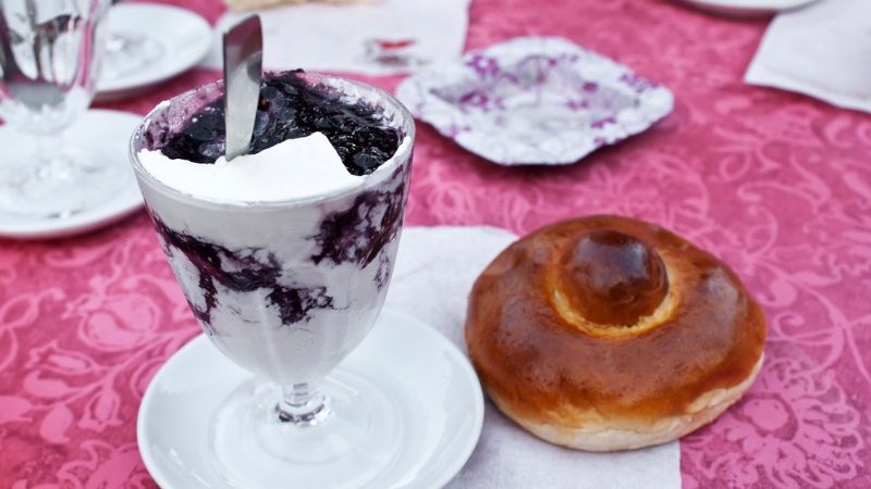 Granita and brioche in southern Italy