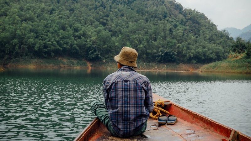 A local fisherman in Da Bia, Vietnam