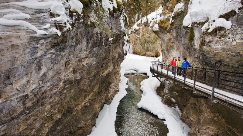 Ice walking in Johnston Canyon, Canada