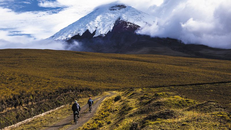 Hikers in Cotopaxi National Park