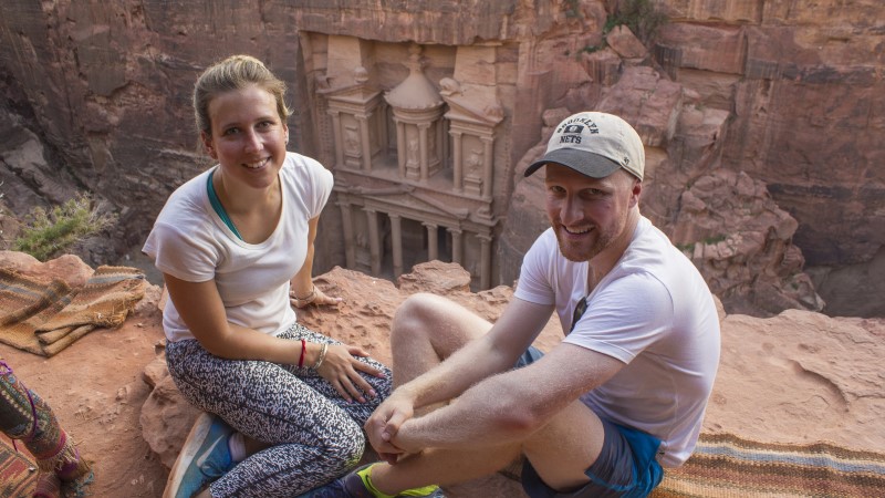 Travellers at Petra, Jordan