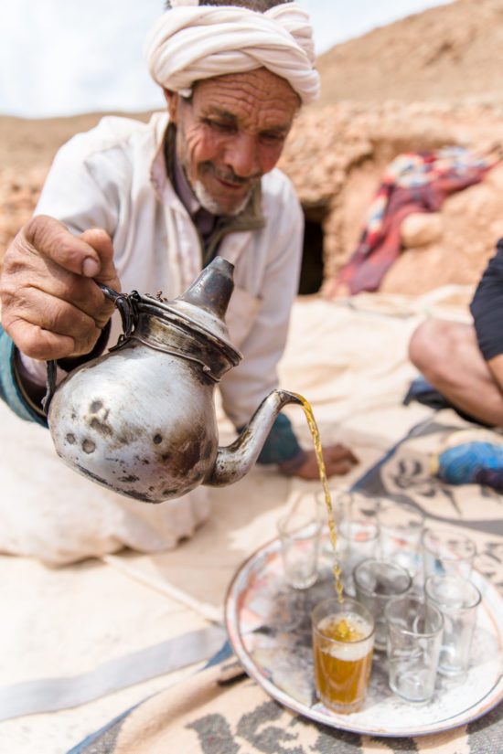 Morocco homestay mint tea