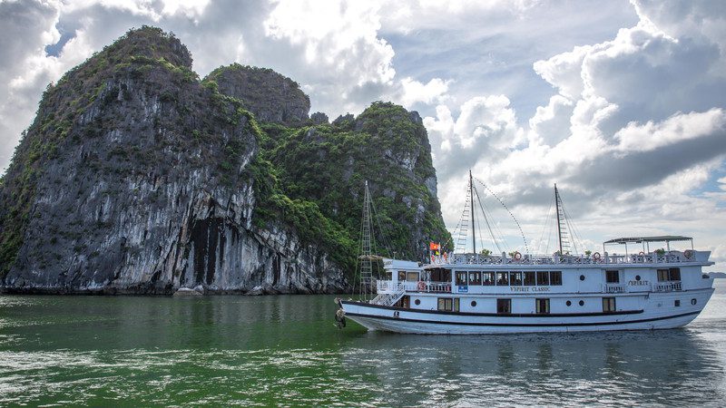 A boat in Halong Bay