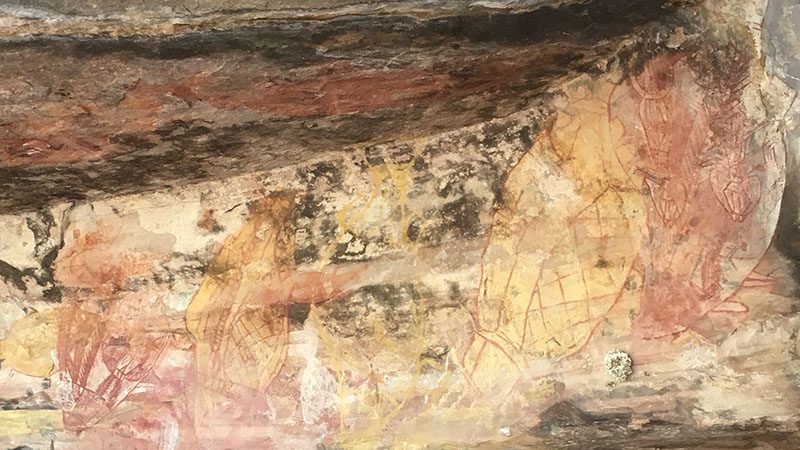 Ancient rock art at Mawurndaddja