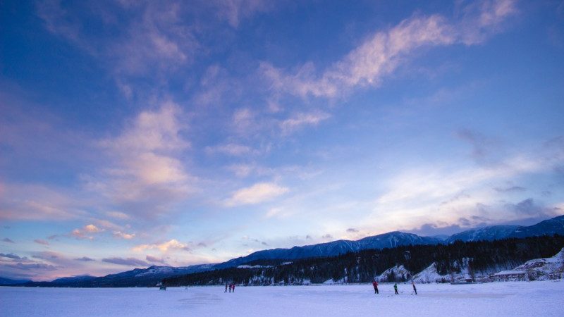 Ice skaters in Canada