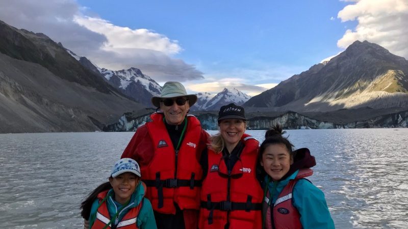 Family photo in New Zealand