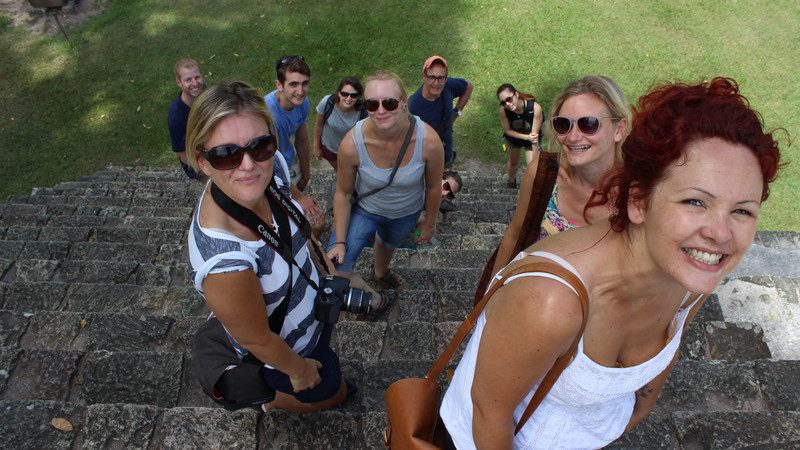 Group of happy travellers in Costa Rica