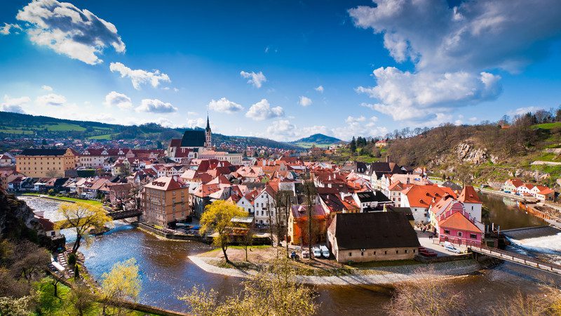 Cesky Krumlov in the South Bohemian Region of the Czech Republic