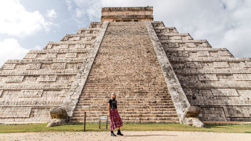 Girl at Chichen Itza in Mexico