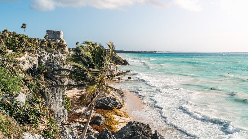 Beautiful Tulum coastline, Mexico