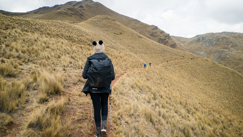 Girl on the Quarry Trail in Peru