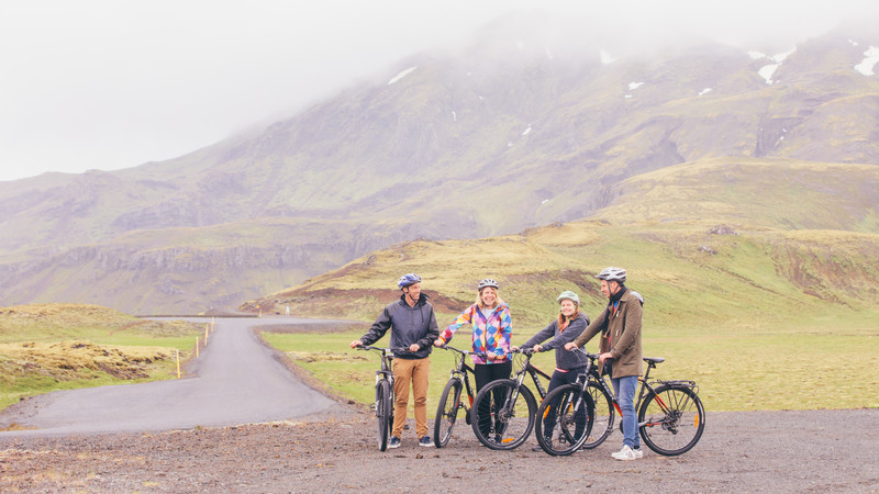 Cycling in Iceland.