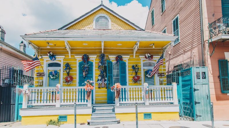 Colourful house in New Orleans