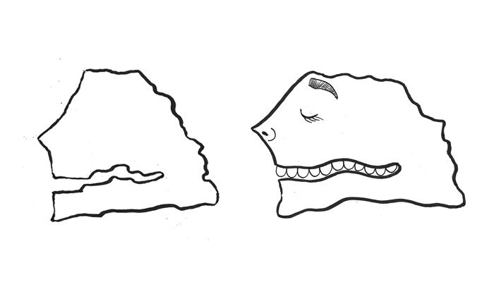 Illustration of Senegal and a face