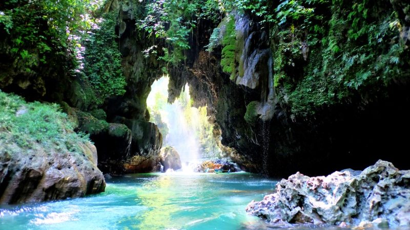 Lush canyon in Java