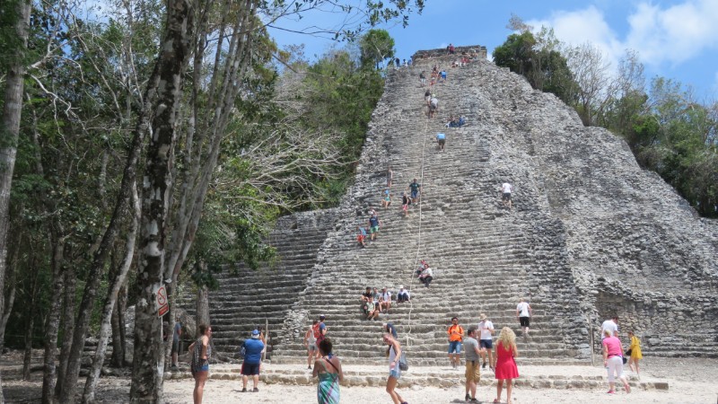 The Nohoch Mul pyramid in Coba