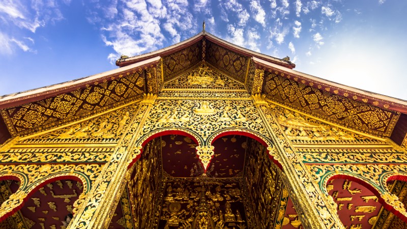 Temple entrance in Luang Prabang