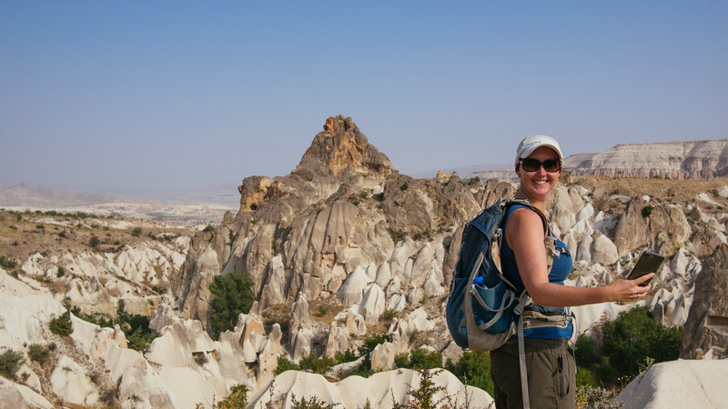 Hiker in Cappadochia
