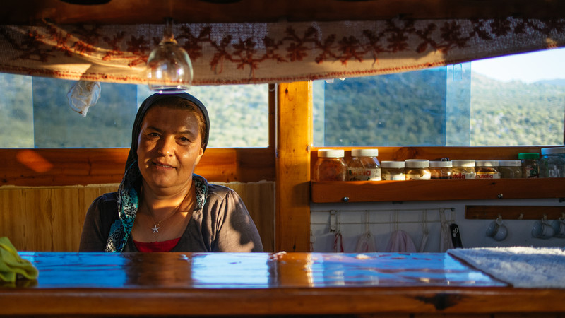 Boat owner on boat in Kas Kekova