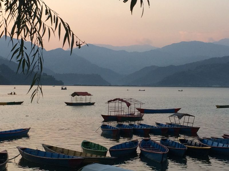 Sundown at Lake Phewa Nepal