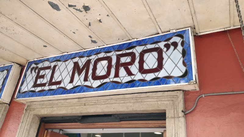 A sign for churros in Mexico