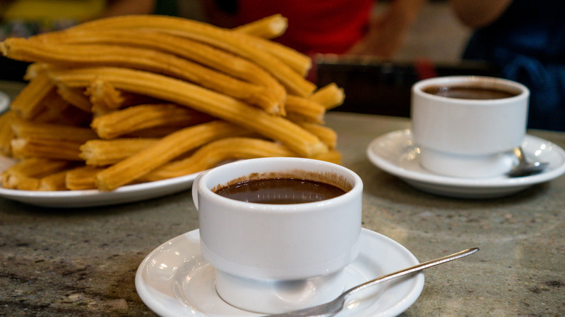 Churros and chocolate in Madrid