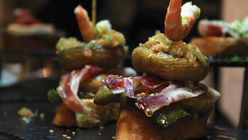 A plate of tapas in Spain