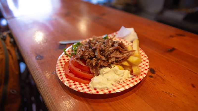 A lamb gyros in Greece.