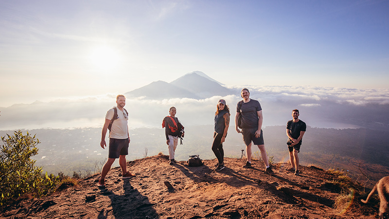 Sunrise at Mt Batur, Bali.