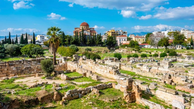 An ancient cemetery in Athens, Greece