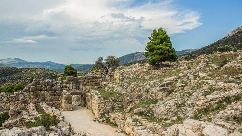 The ruins in Mycenae.