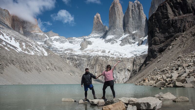 Two travellers in Patagonia, Chile