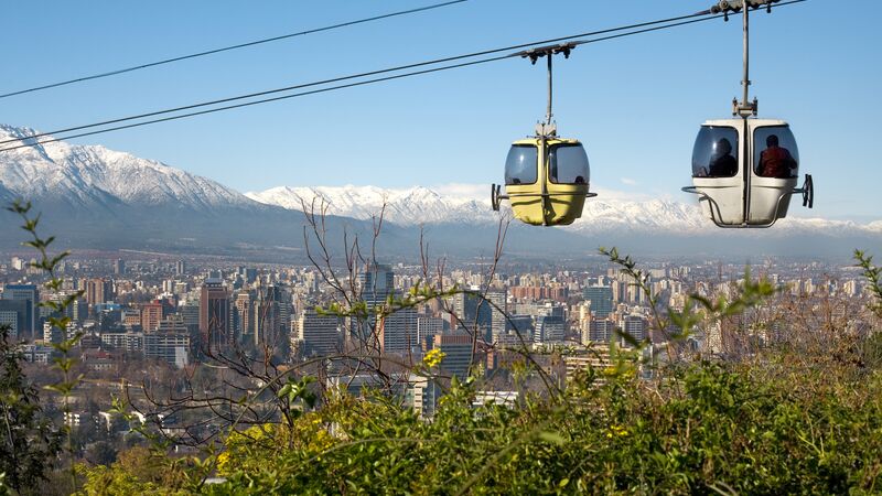 Cable cars in Santiago, Chile