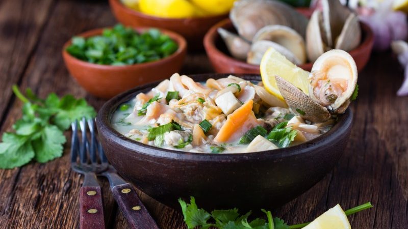 Bowl of seafood ceviche