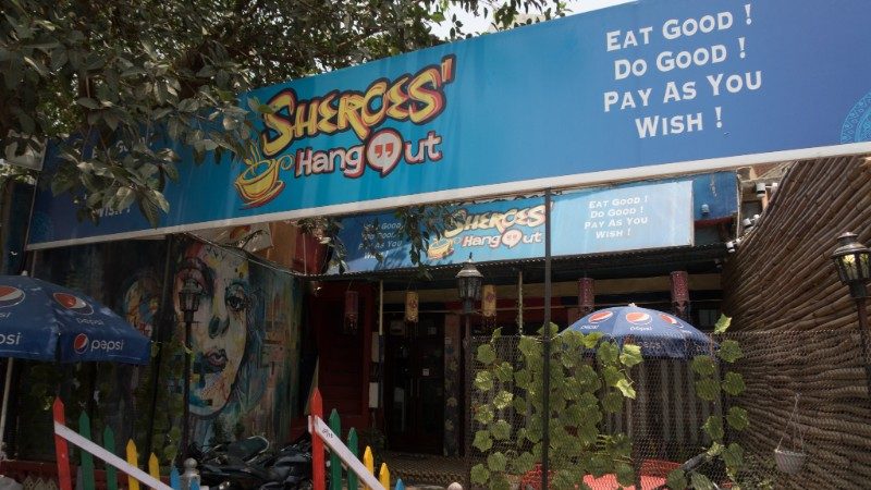 Outside Sheroes Hangout