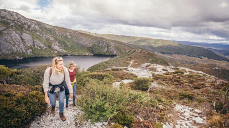 Hikers at Cradle Mountain, Tasmania