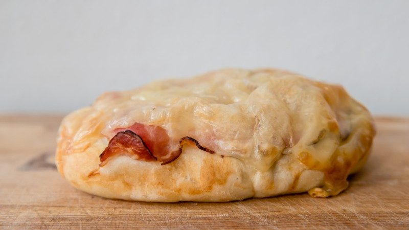 Cheese and bread roll in the Czech Republic.