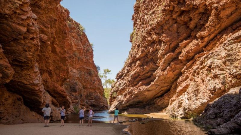 Hikers in the West Macdonnell Ranges