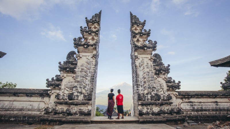 Solo female traveller on an Intrepid trip in Indonesia