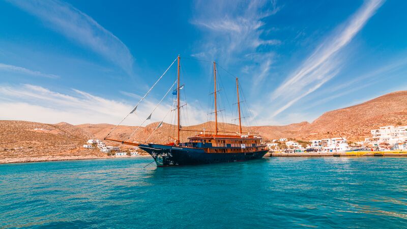 An old sailboat in greece