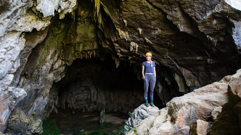 Solo female traveller in Phong Nha Cave, Vietnam
