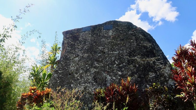 A large stone memorial