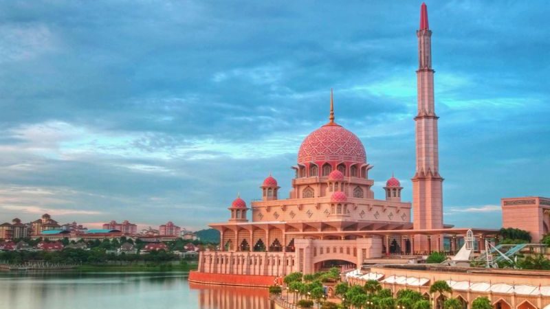 Beautiful mosque at sunset.