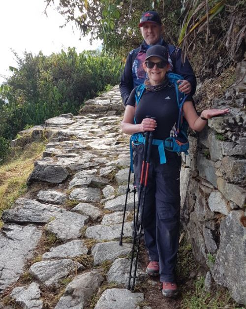 Two trekkers on the Inca Trail